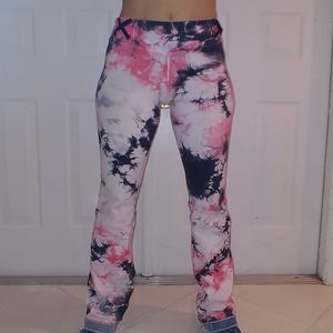 Tie dye workout pants by Planet Body